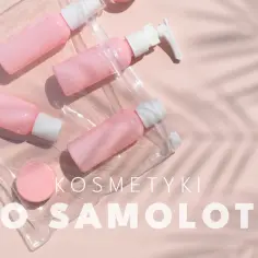 Różowe kosmetyki w przezroczystej kosmetyczce, idealne do bagażu rejestrowanego. Gotowe na podróż!