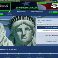 Oficjalna strona ESTA, gdzie sprawdzisz, czy do USA potrzebna jest wiza. Złóż wniosek lub sprawdź status.