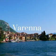 Kolorowe domy Varenny nad jeziorem Como, góry w tle. Wspaniałe varenna atrakcje czekają!