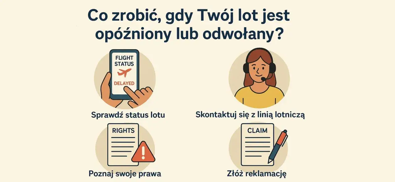 Co zrobić, gdy lot jest odwołany? Sprawdź status, skontaktuj się z linią, poznaj prawa i złóż reklamację, by uzyskać odszkodowanie.