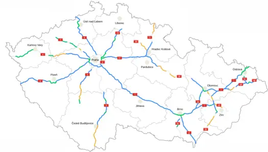 Które drogi w Czechach są płatne - Lista odcinków i ceny 2026
